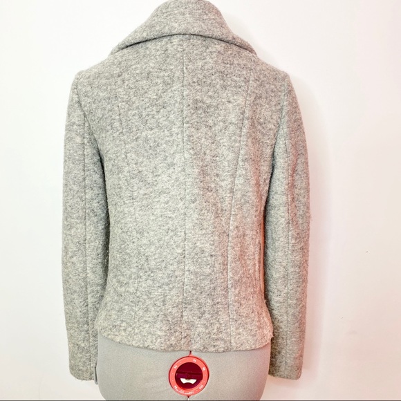 Ann Taylor Gray Wool Blend Moto Jacket - Picture 8 of 8